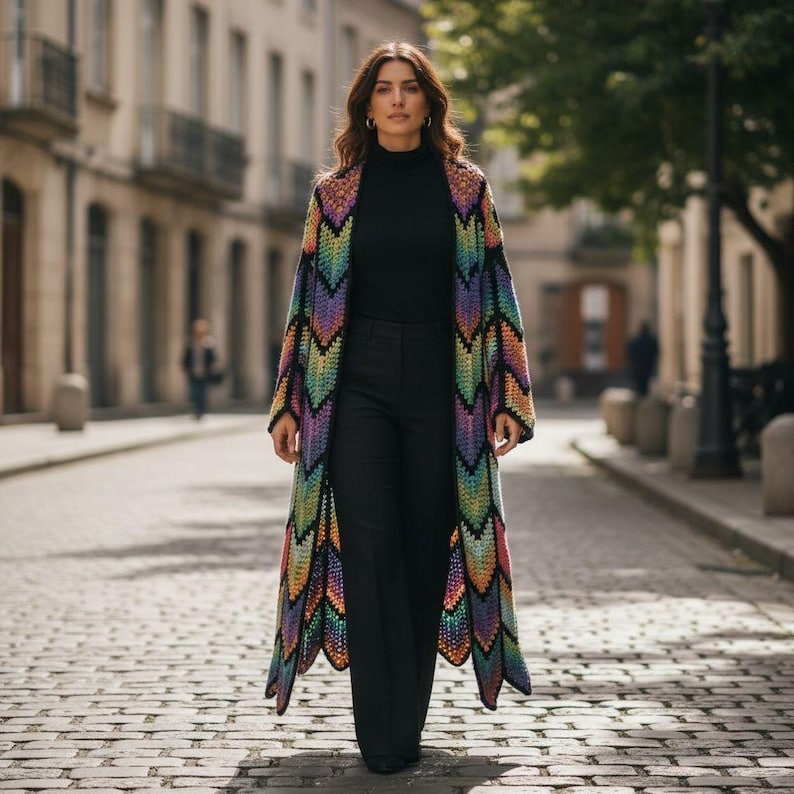Long Coat Crochet Cardigan Pattern