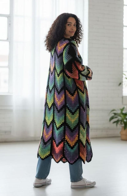 Long Coat Crochet Cardigan Pattern