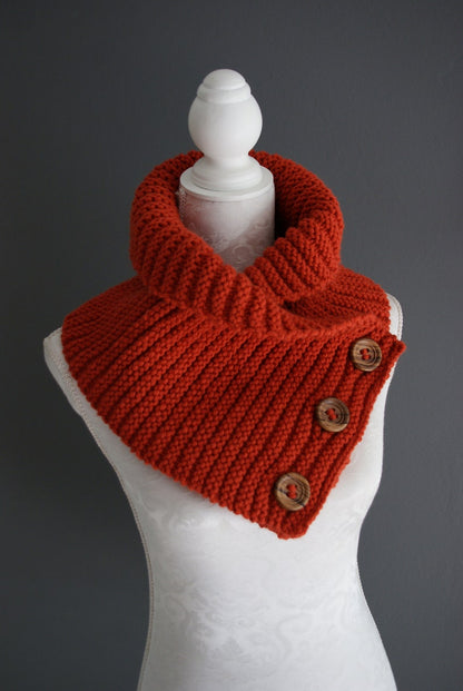 Fabulous Ribbed Cowl Scarf Knitting Pattern