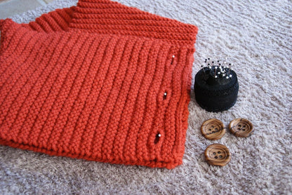 Fabulous Ribbed Cowl Scarf Knitting Pattern
