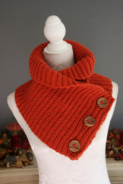 Fabulous Ribbed Cowl Scarf Knitting Pattern