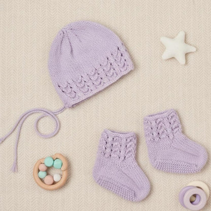 Baby Cardigan Hat Blanket & Booties Set Pattern