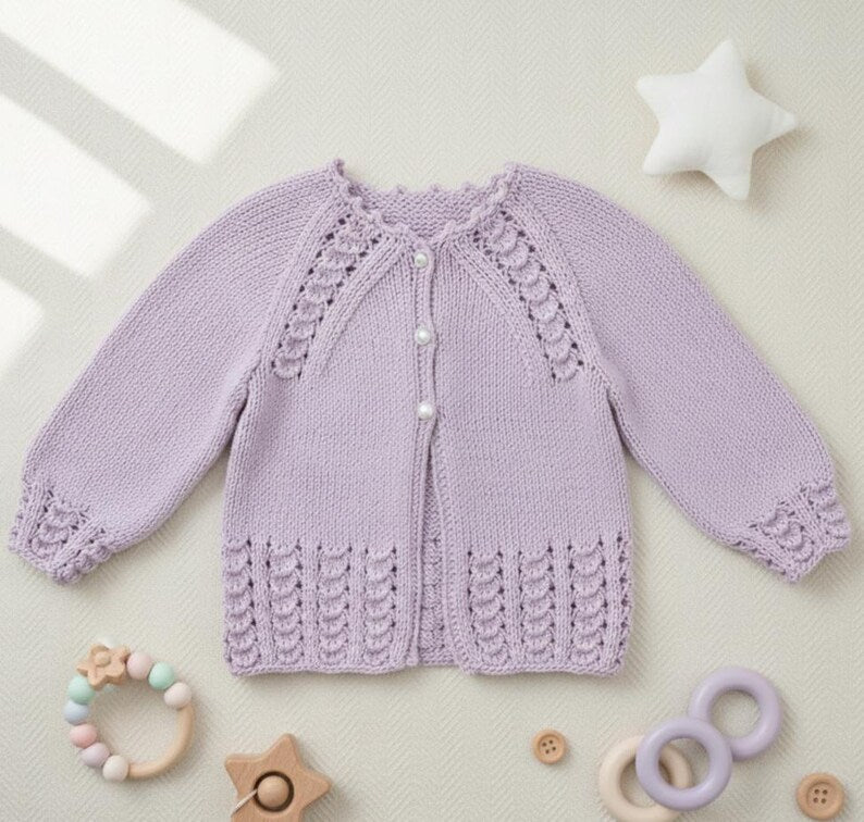 Baby Cardigan Hat Blanket & Booties Set Pattern