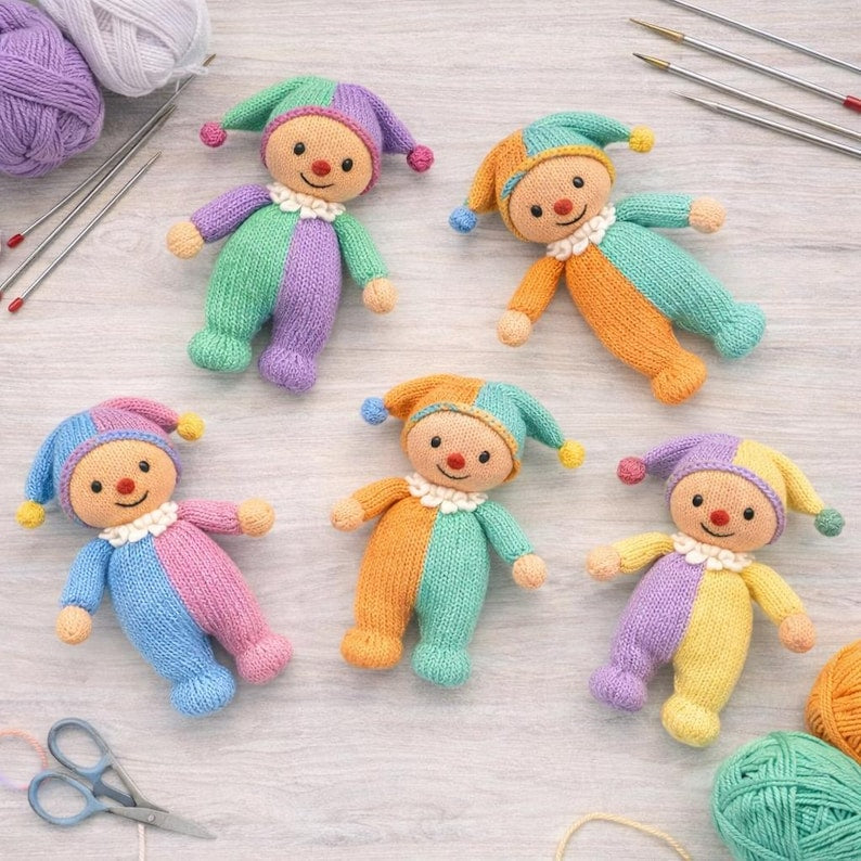Knitted Clown Doll Pattern