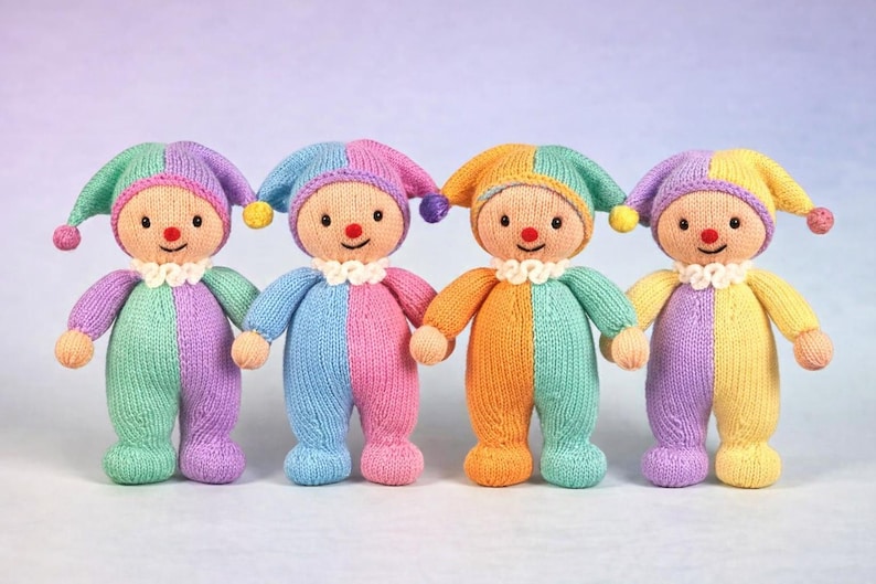 Knitted Clown Doll Pattern