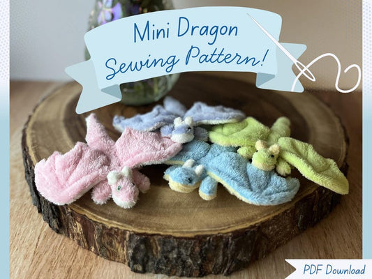 Mini Dragon Plush Sewing Pattern
