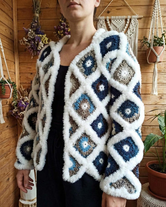 Granny Square Cardigan Crochet Pattern