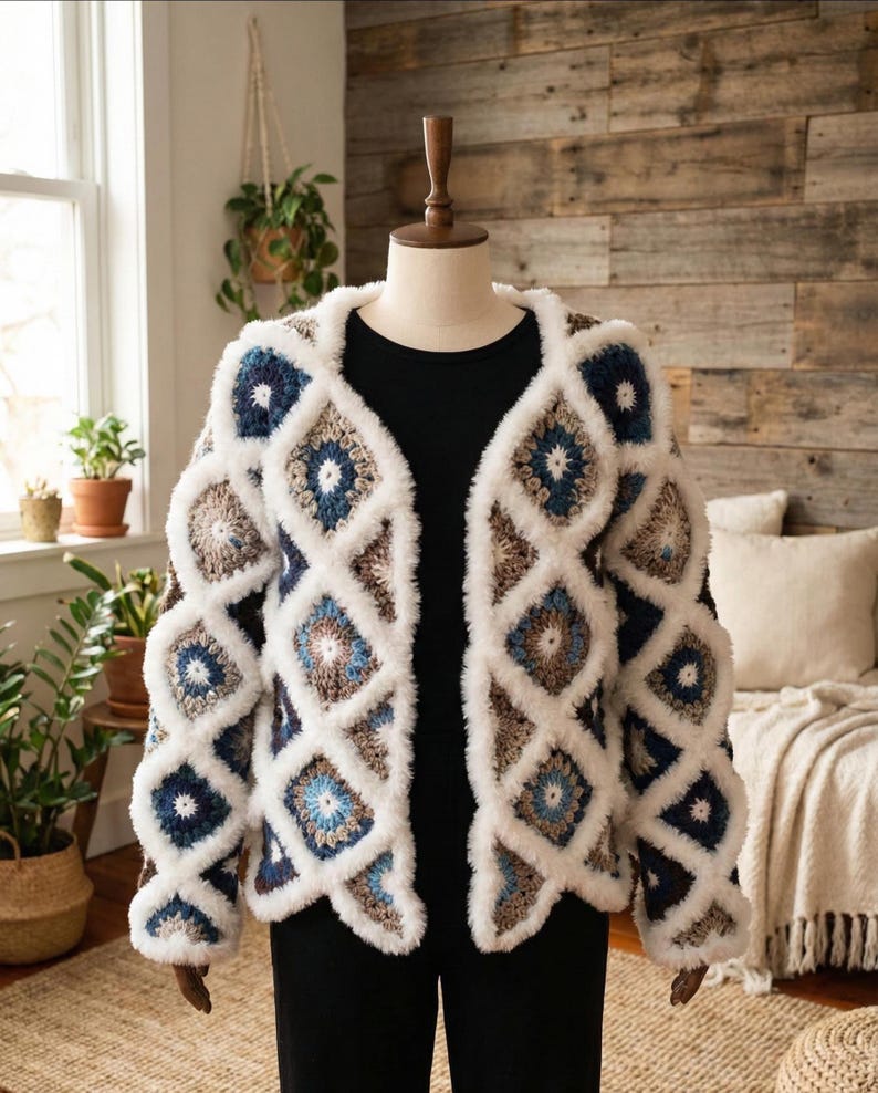 Granny Square Cardigan Crochet Pattern