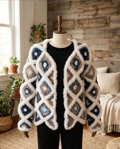 Granny Square Cardigan Crochet Pattern