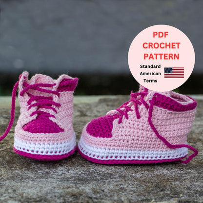 Crochet Baby Sneakers PDF Pattern