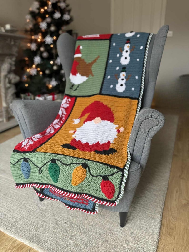 Storybook Christmas Crochet Blanket
