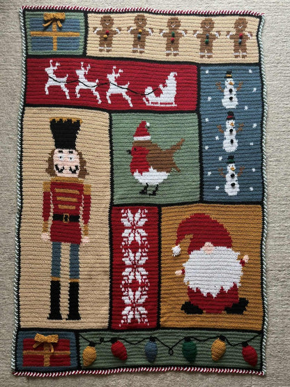 Storybook Christmas Crochet Blanket