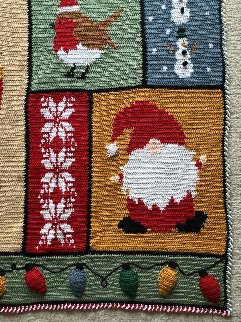 Storybook Christmas Crochet Blanket