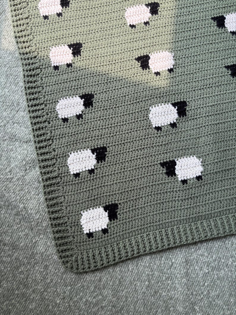 I Love Ewe Baby Blanket Crochet Pattern