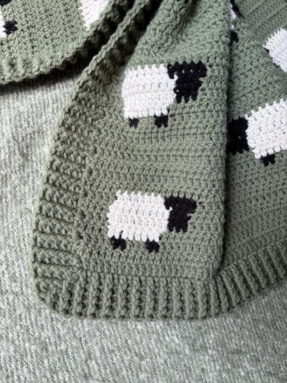 I Love Ewe Baby Blanket Crochet Pattern