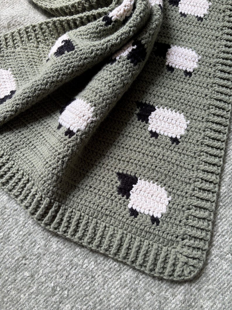 I Love Ewe Baby Blanket Crochet Pattern