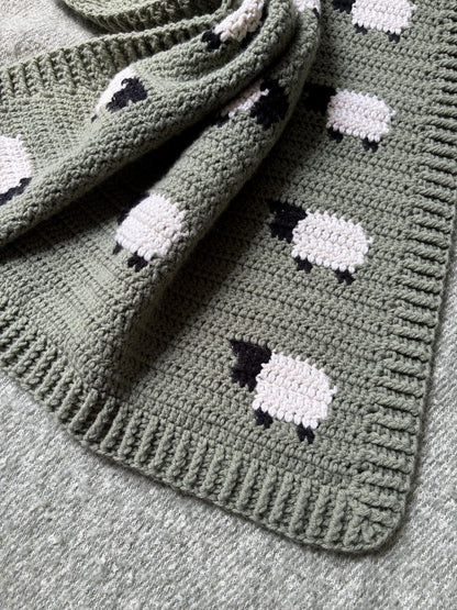 I Love Ewe Baby Blanket Crochet Pattern