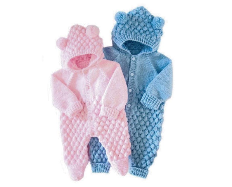 Hooded jumpsuit Knitting Pattern