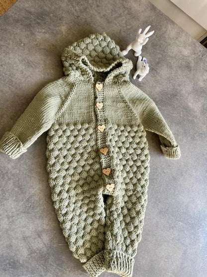 Hooded jumpsuit Knitting Pattern