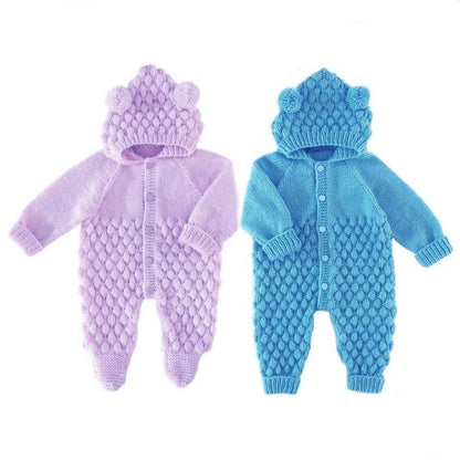 Hooded jumpsuit Knitting Pattern