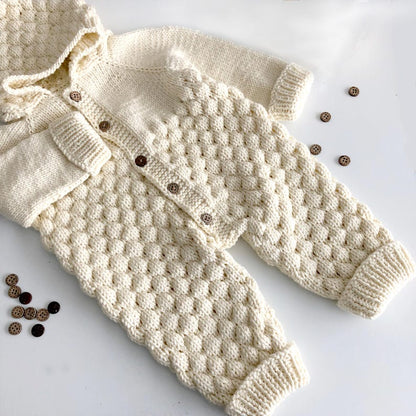 Hooded jumpsuit Knitting Pattern