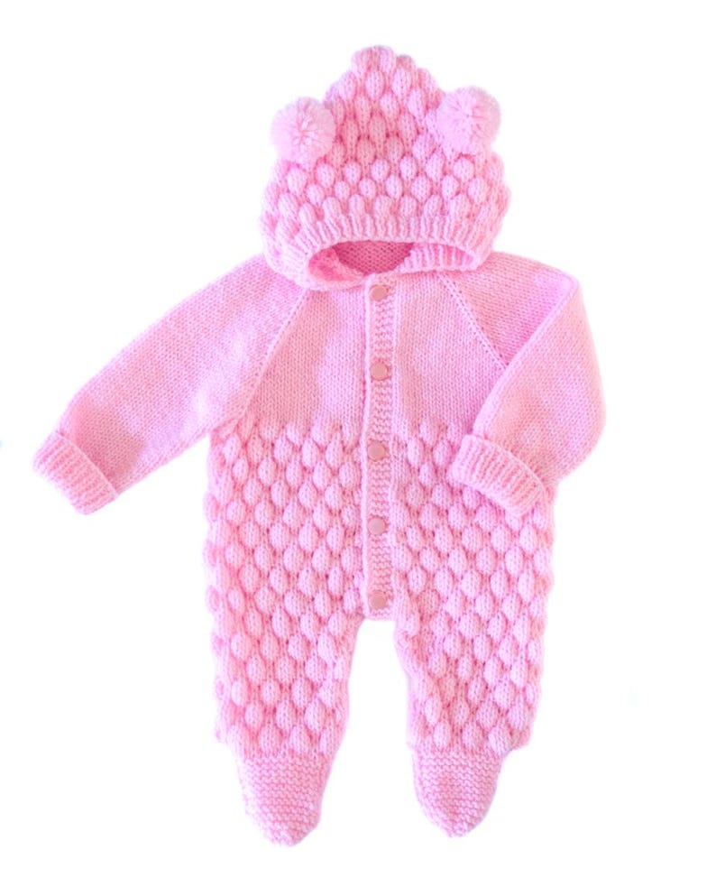 Hooded jumpsuit Knitting Pattern