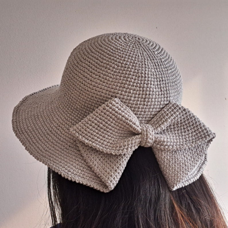 Crochet Bow Hat Pattern