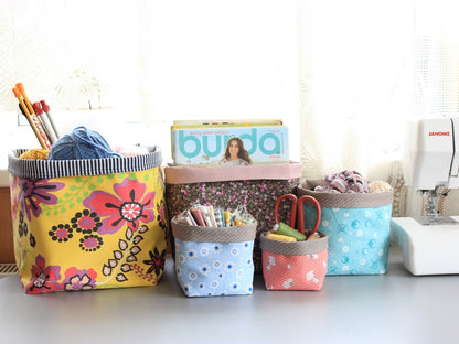 Reversible Fabric Basket PDF Sewing Pattern