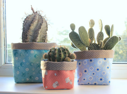 Reversible Fabric Basket PDF Sewing Pattern