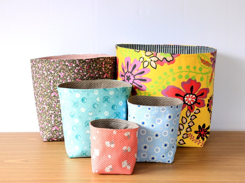Reversible Fabric Basket PDF Sewing Pattern