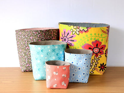 Reversible Fabric Basket PDF Sewing Pattern