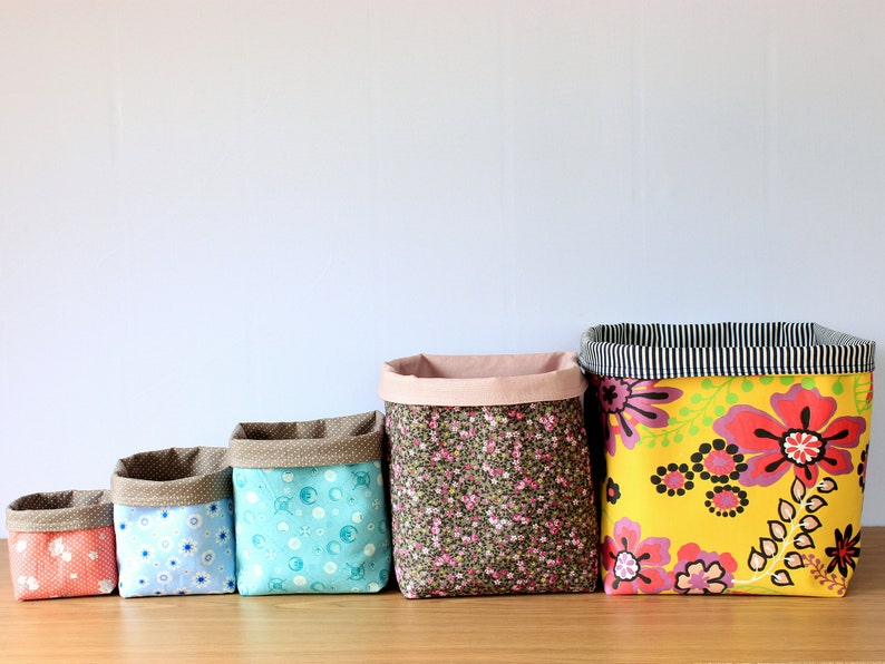 Reversible Fabric Basket PDF Sewing Pattern
