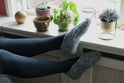 Quick Comfy Slippers (PDF Knitting Pattern)