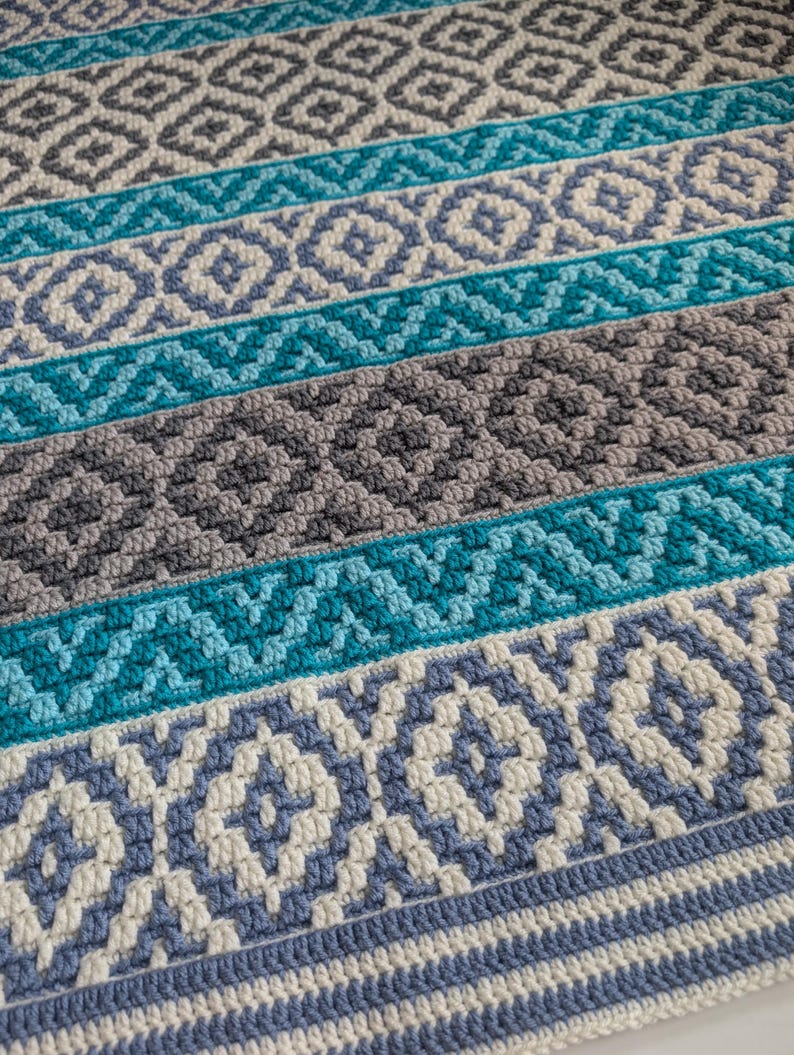 Crochet pattern Ocean Kisses Blanket