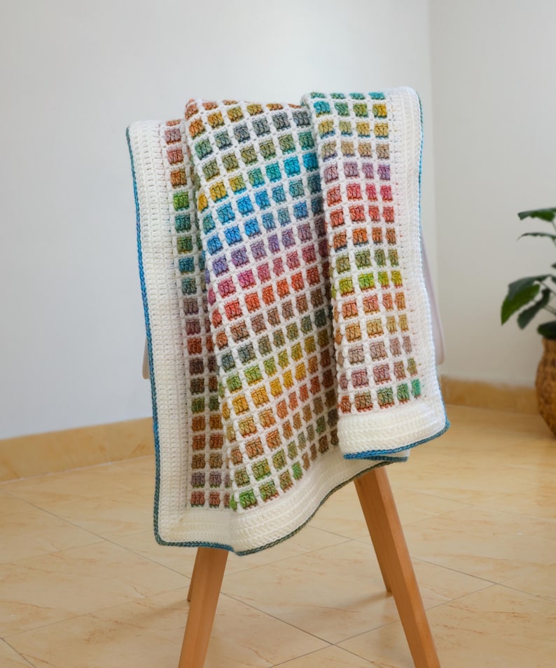 Gridstone Mosaic Crochet Blanket Pattern