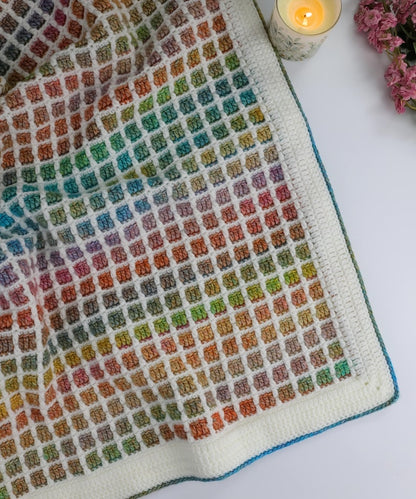 Gridstone Mosaic Crochet Blanket Pattern