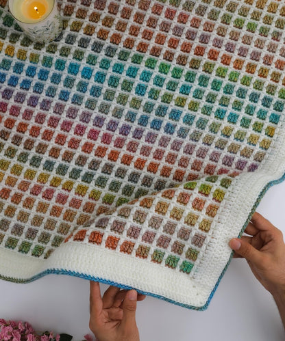 Gridstone Mosaic Crochet Blanket Pattern