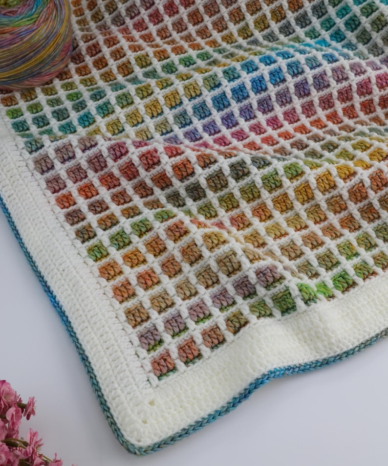 Gridstone Mosaic Crochet Blanket Pattern
