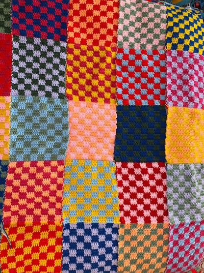 Checkered Crochet Blanket Pattern