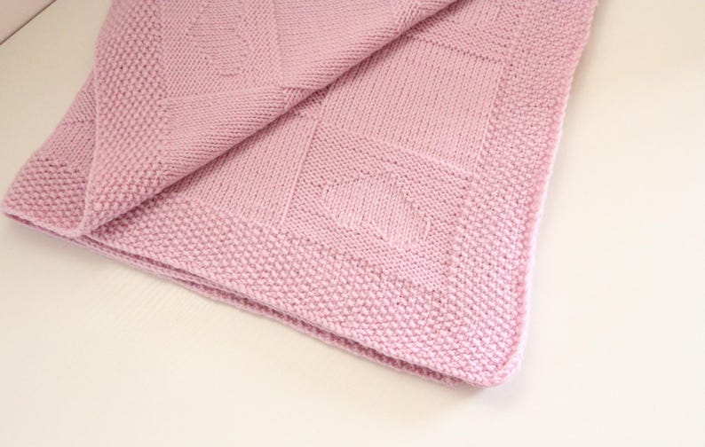 Heart Baby Blanket Knitting Pattern