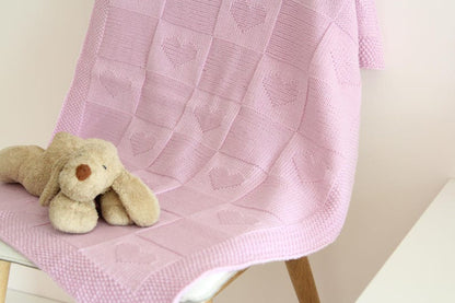 Heart Baby Blanket Knitting Pattern