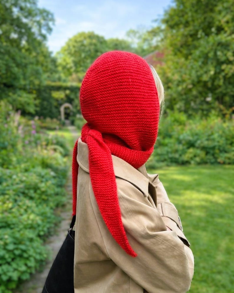 Hooded Scarf Knitting Pattern