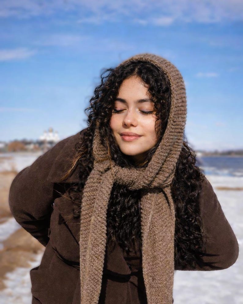 Hooded Scarf Knitting Pattern