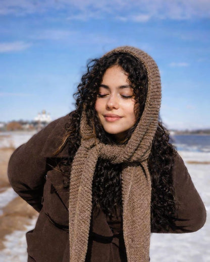 Hooded Scarf Knitting Pattern