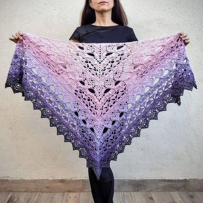 SilverNeedleTea Shawl crochet pattern