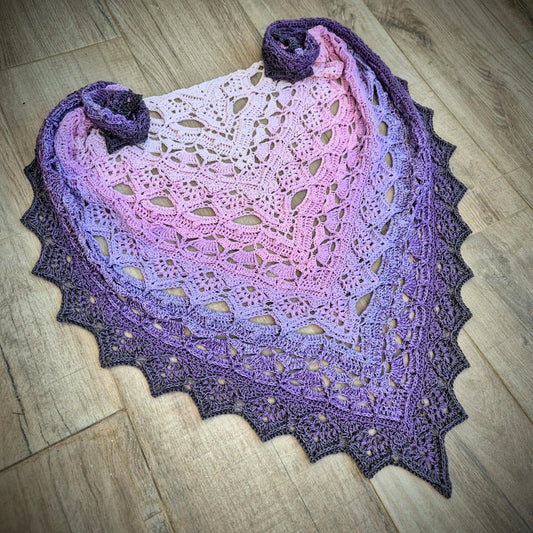 SilverNeedleTea Shawl crochet pattern