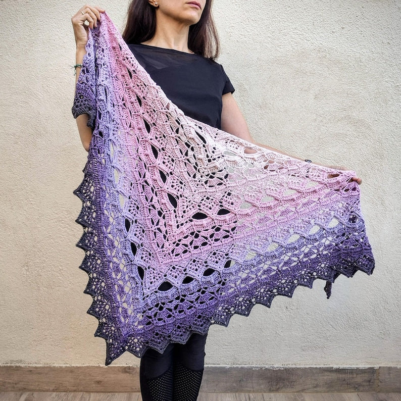 SilverNeedleTea Shawl crochet pattern