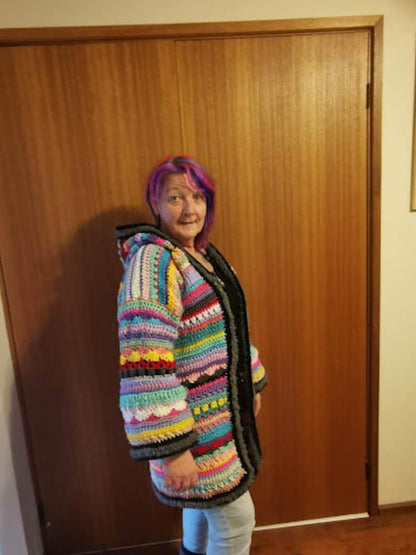 Scrap Yarn Cardigan pattern