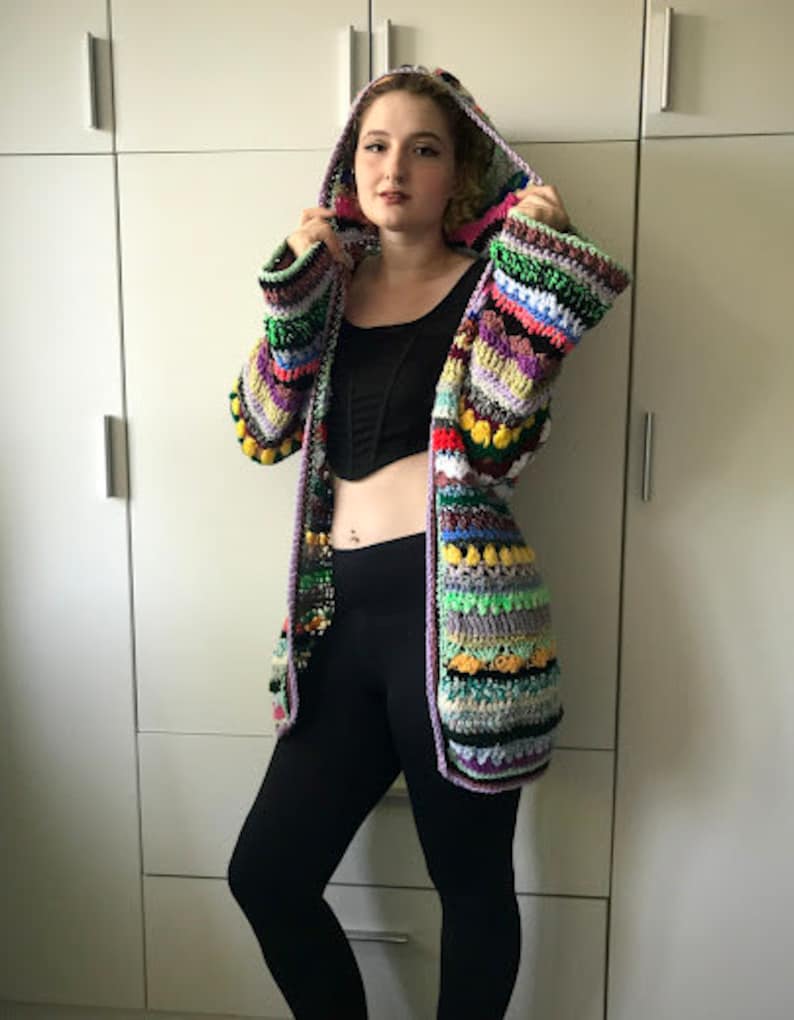 Scrap Yarn Cardigan pattern