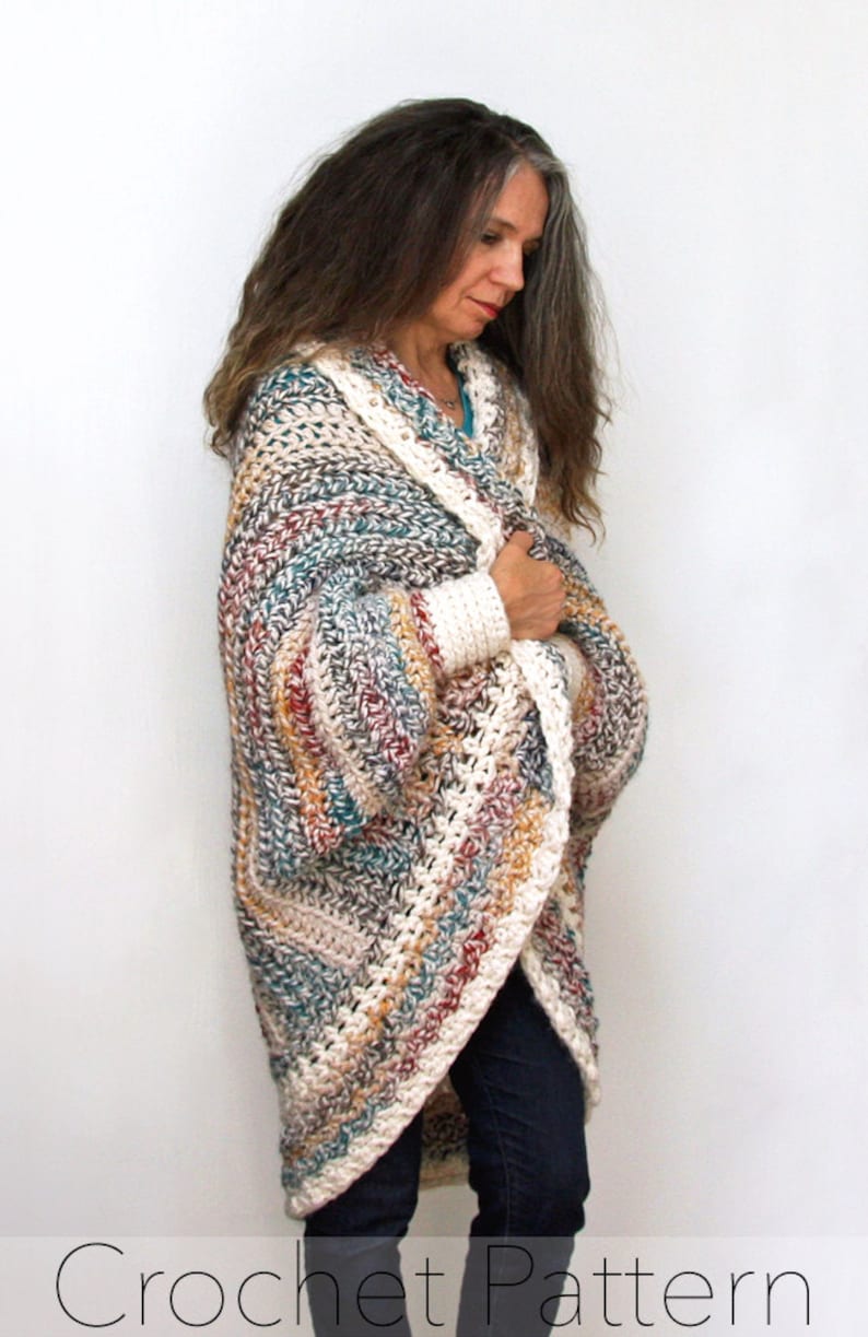 Easy Crochet Pattern Luxe Oversized Shrug Cardigan
